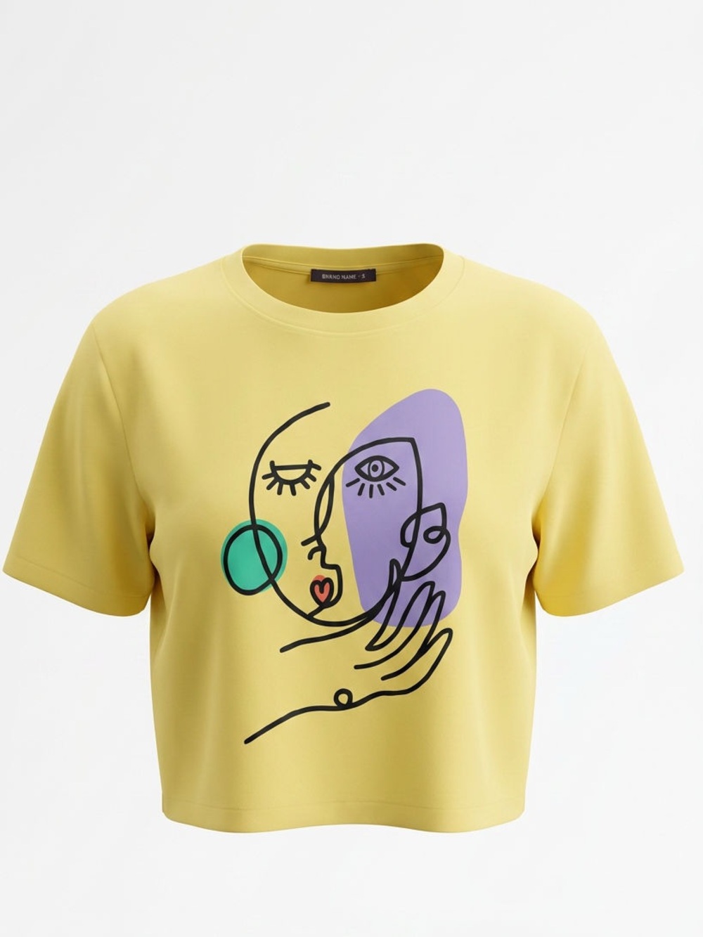 GLOBUS Cropped Crewneck Graphic Tee